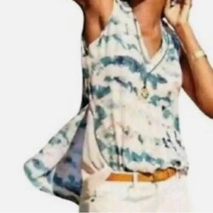 Cabi Watercolor Sleeveless Top Size Small